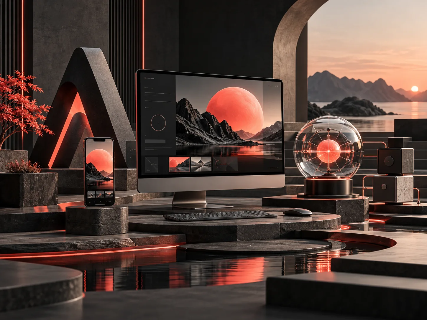 Creative digital services combining brand design, web interfaces and AI technology